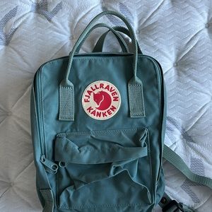 Fjallraven kanken mini backpack. NWOT Frost green excellent condition!